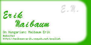 erik maibaum business card